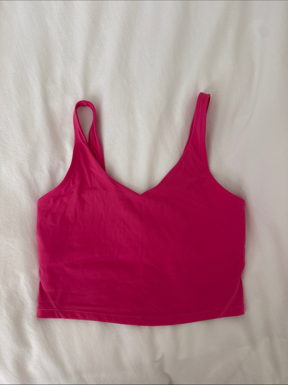 Hot Pink Cropped Workout Tank